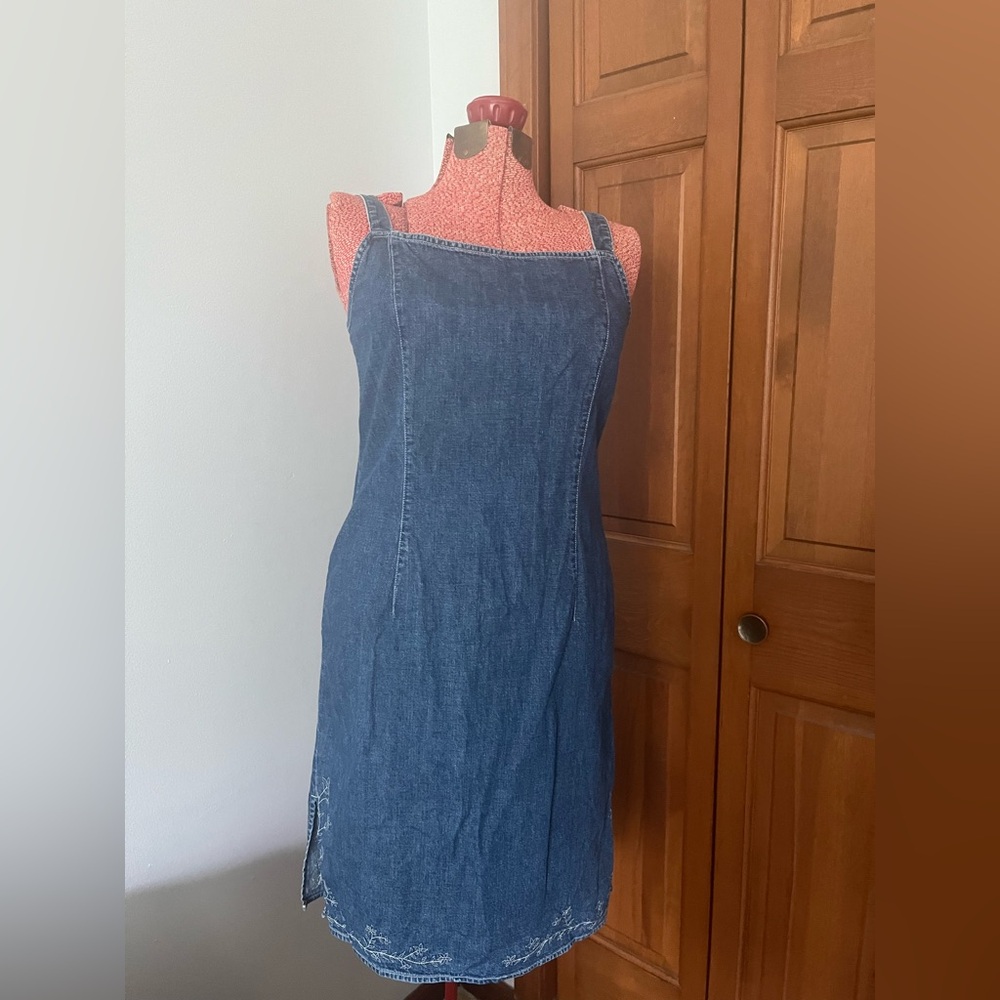 Ann Taylor Loft | Denim Floral Summer Dress